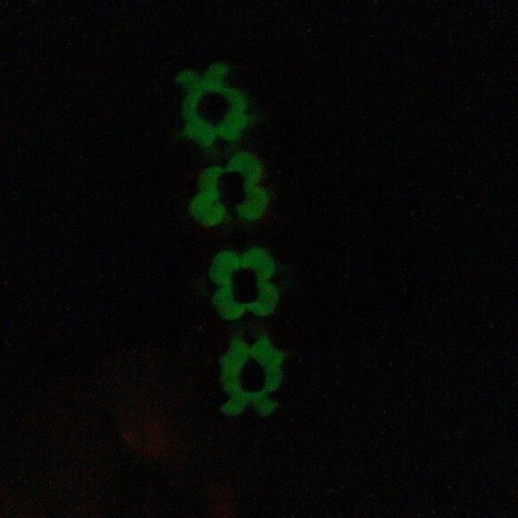 White Rainbow Glow in Dark Spider UFO 3D Cuff Kandi Bracelet - Picture 5 of 5